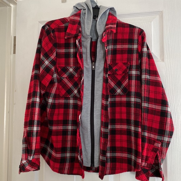 Juniors large flannel top - Picture 3 of 5